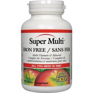 Super Multi - Sans Fer -Natural Factors -Gagné en Santé