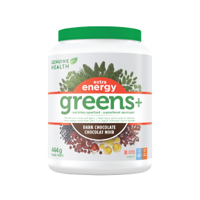 Genuine health - greens+ extra energy dark chocolate 444 g