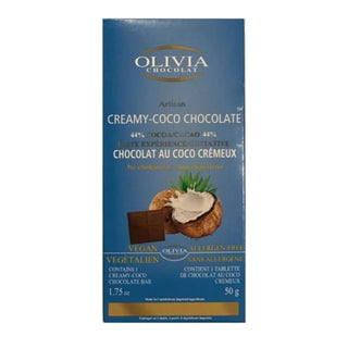 Olivia - creamy coconut chocolate no cholesterol 44% - 50g