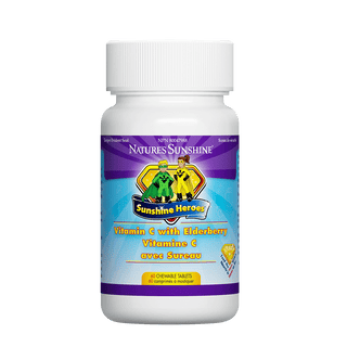 Nature's sunshine - heroes vit c elderberry kids - 60 chew tabs