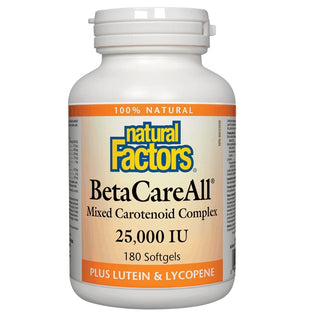 Natural factors - Beta care all 25,000 iu - 180 sgels