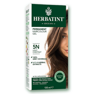 Herbatint - 5n light chestnut permanent haircolour gel 135 ml