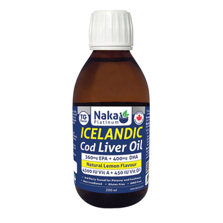 Naka - Platinum icelandic cod liver oil : lemon  - 200 ml