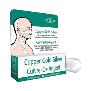 Homeocan - Copper-Gold-Silver homeopathic pellets - 4g