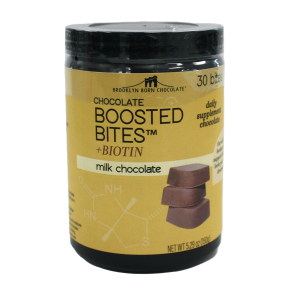 Brooklyn born chocolate - milk chocolate bites + biotin 30 ct
