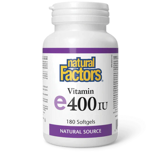 Natural factors - Vitamin e (400 ui) - 180 gel