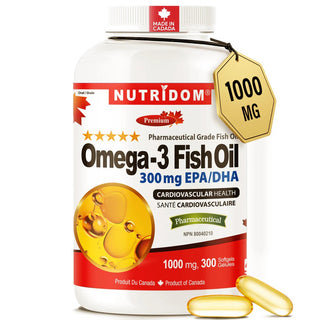 Nutridom premium - Omega-3 fish oil 300 mg epa/dha - 300 softgels