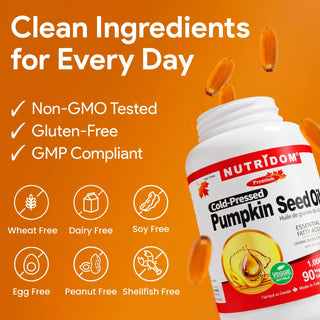 Nutridom premium - Pumpkin seed oil 1000 mg - 90 vgels