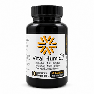 VITAL HUMIC - ACIDE HUMIQUE, ACIDE FULVIQUE, ALGUES MARINES (10 PROBIOTIQUES) - 60 CAPS