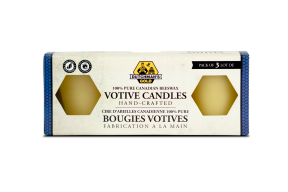 Dutchman's gold - beeswax candles, votive 3 pk