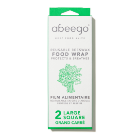Abeego - large square (2) beeswax wrap 8 x 2ct