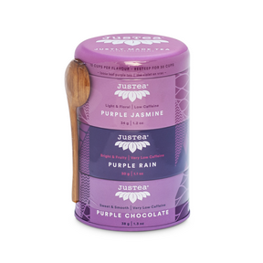 Justea - loose leaf purple tea trio tins 6 x 102 g