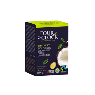 Four o clock - green tea coconut ginger org - 16bags
