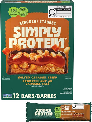 Simply protein - Salted caramel crispy choc layered bar - 12x45g
