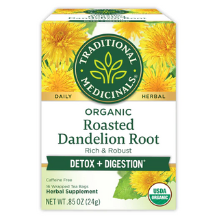 Traditional medicinals - organic roasted dandelion rootot - 16 bags