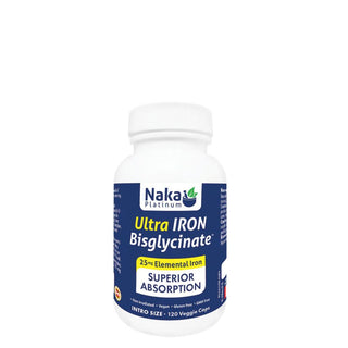Naka - platinum ultra iron bisglycinate - superior absorption 120 vcaps