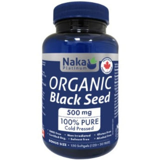 Naka - platinum organic black seed 500mg - 150 sgels
