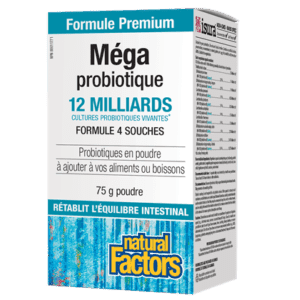 Méga Probiotique -Natural Factors -Gagné en Santé
