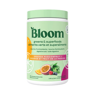 Bloom - Greens & superfoods, orange passionfruit - 149 g