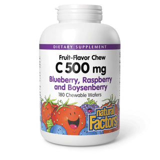 Natural factors - C 500 mg 100% natural fruit chew