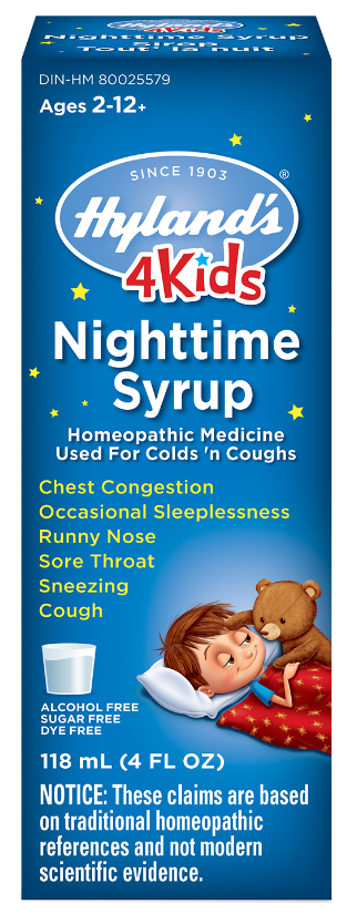Hyland's - nighttime cold'n cough 4 kids 4oz 118 ml