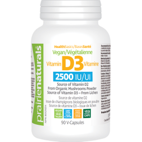 Prairie naturals - Vitamin d3 2500iu vegan - 90 vcaps