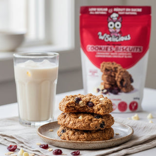 Délices sublimes - Widelicious - Cranberry white chocolate cookie mix | 1g sugar, vegan & high fiber