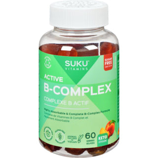 Suku - active b-complex / peach - 60 gummies