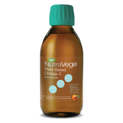 Nutravege - omega-3, plant based, extra strength, cranberry orange 1000 mg, 200 ml