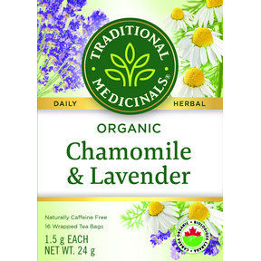 Traditional medicinals - org chamomile & lavender herbal tea - 16b