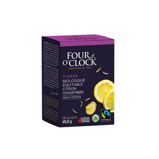 Four o clock - herbal tea lemon ginger org - 16bags