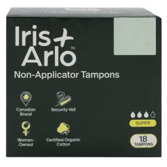 Iris + arlo - Super tampon without applicator - Box of 18