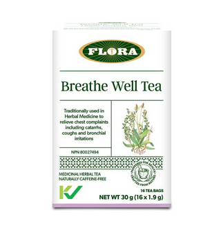 Flora - breathe well herbal tea - 16 bags