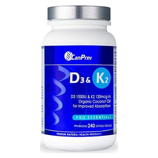 Canprev - vitamins d3 & k2 -  240 sgels