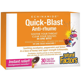 Natural factors - Echinamide quickblast anti-Cold - 6 x 30 chewables