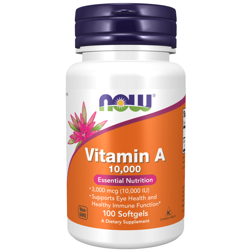 Now - vitamin a 10,000iui - 100 sgels
