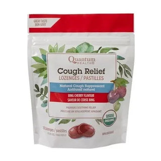 Quantum - Organic cough relief lozenges /cherry - 18 count