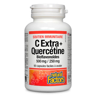 Natural factors - c extra + quercétine 500 mg / 500 mg bioflavonoïdes 90 comp