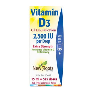 New roots - Vitamin d3 2,500 iu extra-Strength liq - 15 ml