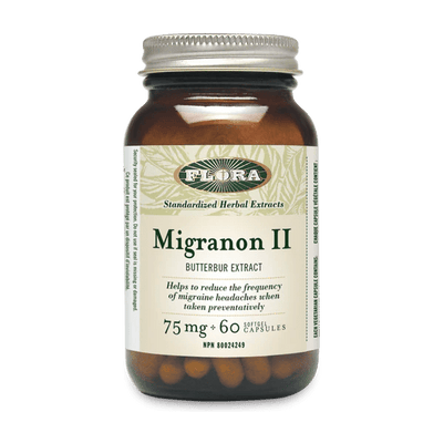 Flora - migranon ii butterbur 75 mg migraine relief  60 caps