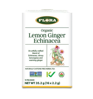 Flora - lemon ginger echinacea tea 16 bags