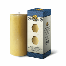 Dutchman's gold - beeswax candle, pillar - tall 1 pc