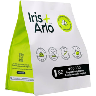Iris + arlo - Regular panty liners - Resealable 80-Count bag