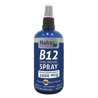 Naka - platinum b12 sublingual 1,000 mcg spray : berries - 100 ml