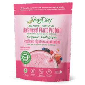 Vegiday - All-in-one balanced plant-based protein, berry bliss - 475 g