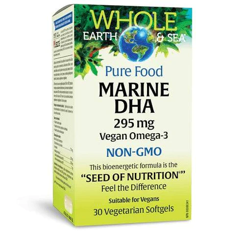 Whole earth & sea - pure food marine 395mg dha  30 vcaps