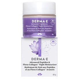 Derma e - Advanced peptides & flora-Collagen night moisturizer - 56g