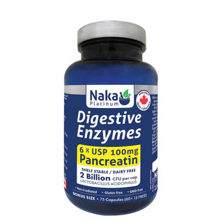 Naka - platinum digestive enzymes - 75 caps