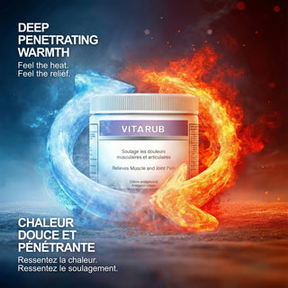 Vita·rub Natural Pain Relief Cream – Professional Strength Menthol & Eucalyptus for Muscles, Joints & Arthritis – 400g