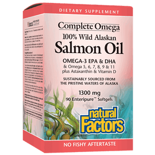 Huile de saumon d’Alaska 100 % sauvage | Complete Omega® -Natural Factors -Gagné en Santé